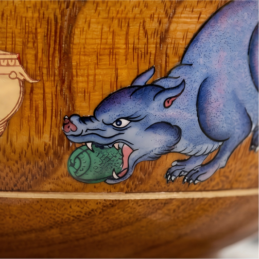 Precious rat wood bowl side view