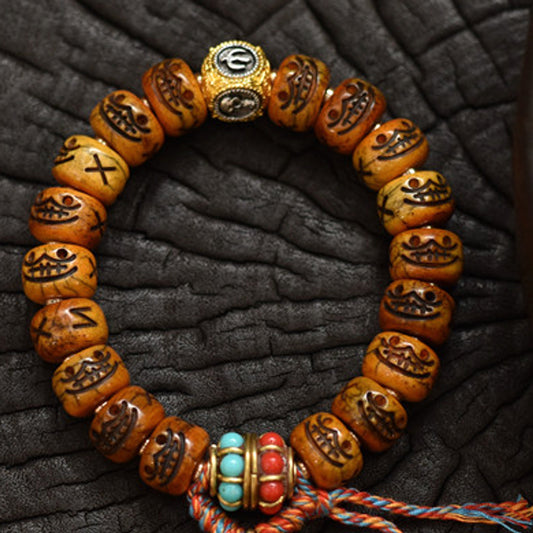 Potala Karma 82-02 - carved beads - actual product photograph