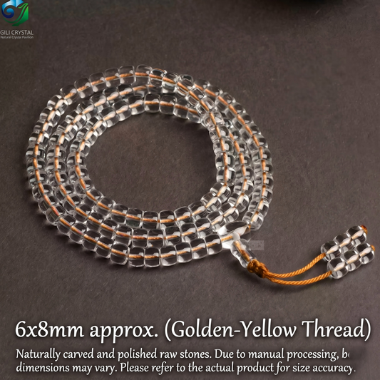 Clear quartz 108 bead mala bracelet alternate view