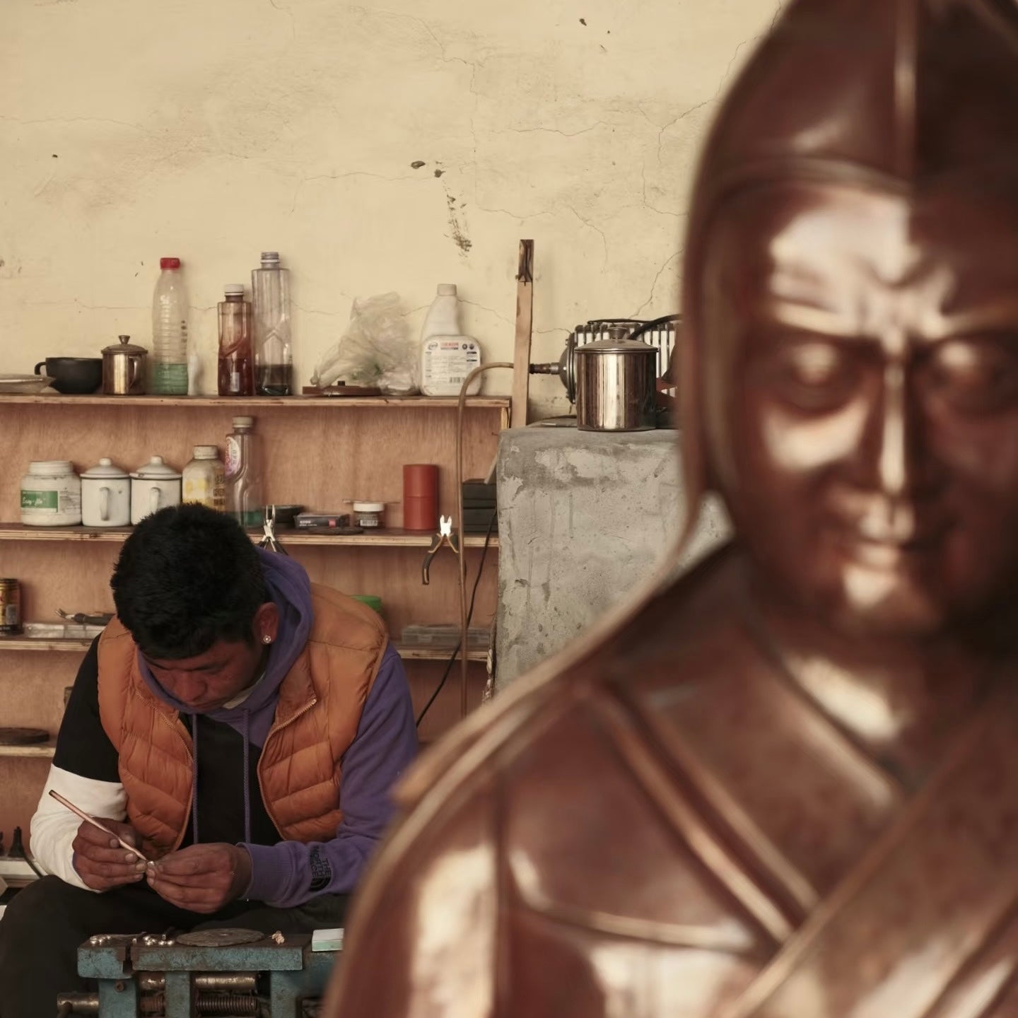 Artisan at work in the workshop