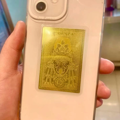 Gold pocket card close detail
