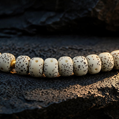 Om Mani Padme Hum bodhi seed texture detail view