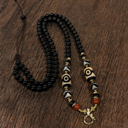 Design N dzi bead universal chain necklace main view