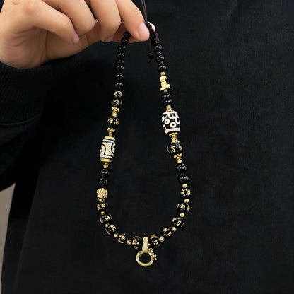 Design K dzi bead universal chain necklace display