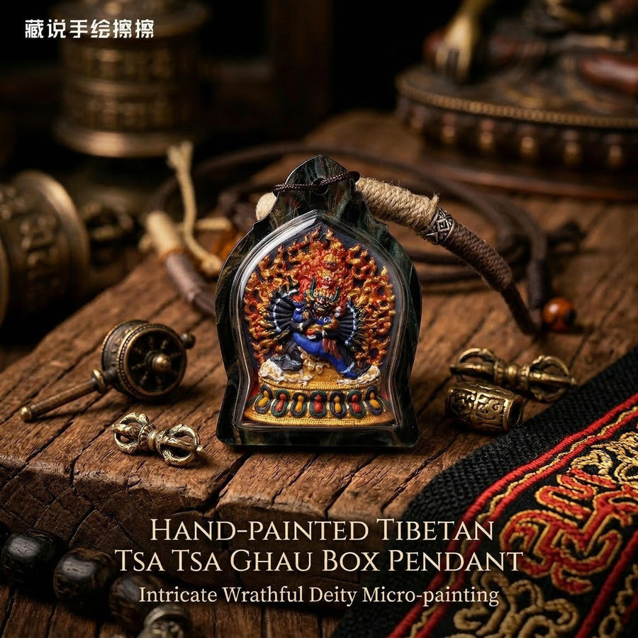 Black Yamantaka Tsa Tsa relief main view