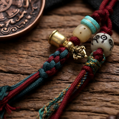 Manjushri copper pendant detail