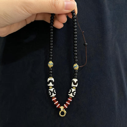Design P dzi bead universal chain necklace display