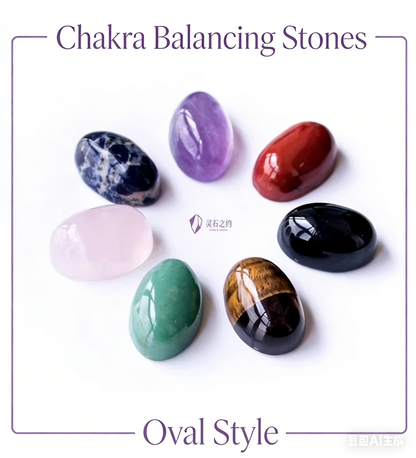 7 Chakra crystal starter set with crystal point