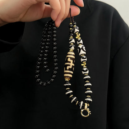 Design S dzi bead universal chain necklace display
