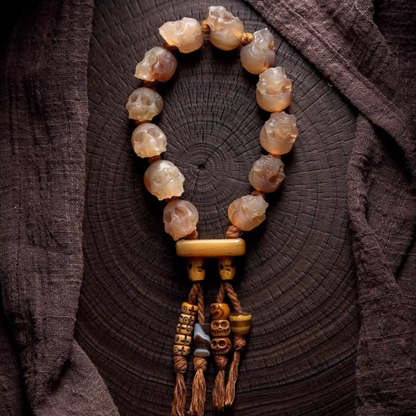 Goat horn prayer beads pendant main view