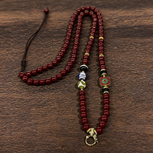 Design C dzi bead universal chain necklace main view