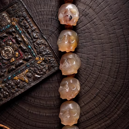Prayer beads pendant close up
