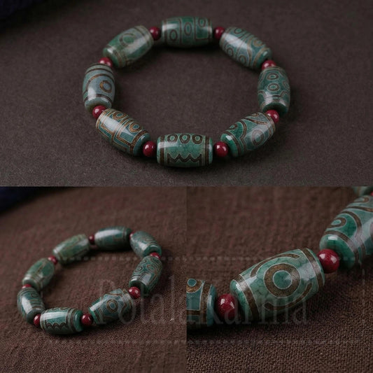 Dzi bead bracelet side view