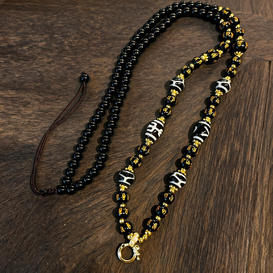 Design G dzi bead universal chain necklace main view