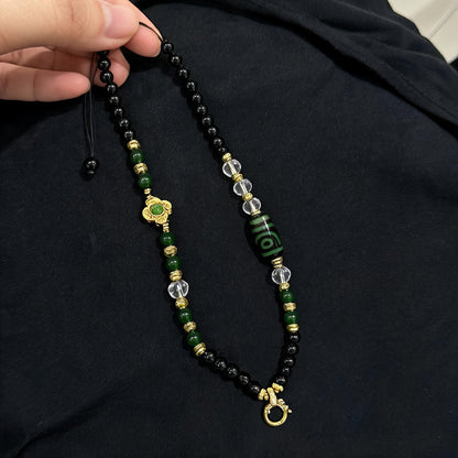 Design B dzi bead universal chain necklace display