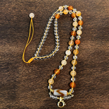 Design T dzi bead universal chain necklace main view