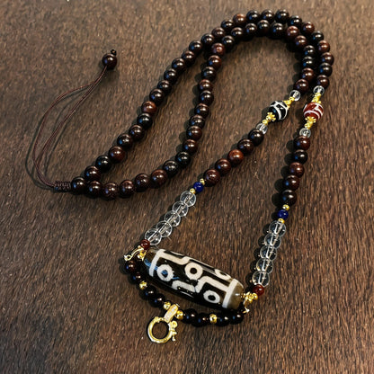 Design Q dzi bead universal chain necklace main view