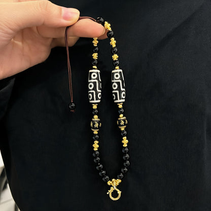 Design R dzi bead universal chain necklace display