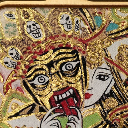 Past Present thangka pendant No 3 detail