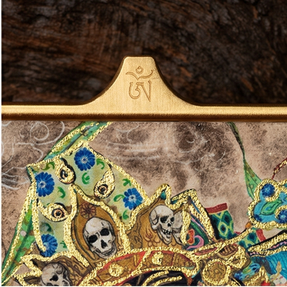 Hand painted thangka pendant No 2 close up