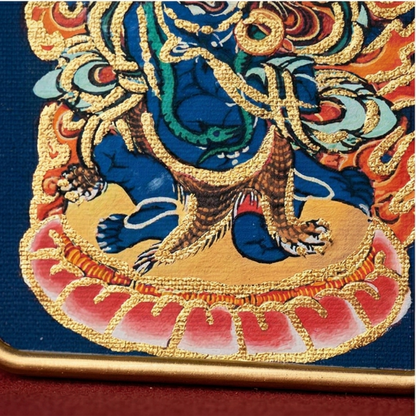 Hand painted Acala pendant No 2 close up