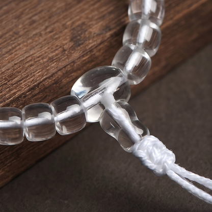 Collector grade clear quartz bead strand