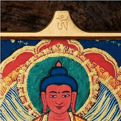Amitabha thangka pendant detail