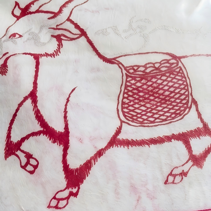 Khata ceremonial textile detail
