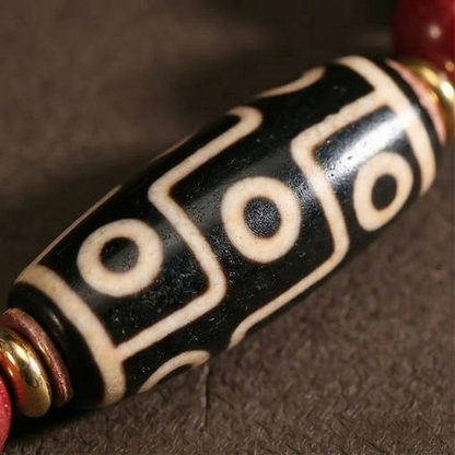 Handmade dzi bead bracelet alternate view