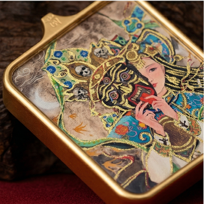 Past Present thangka pendant No 2 detail