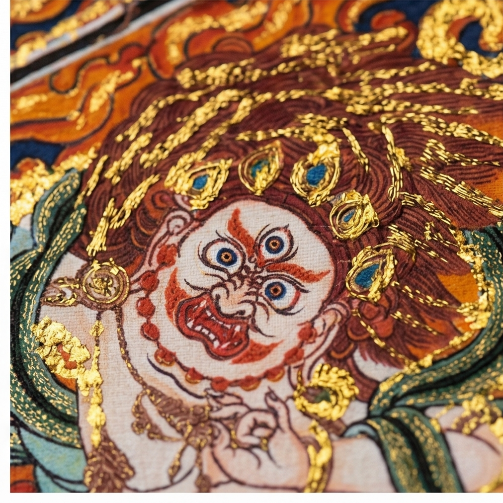 Acala Fudo Myoo pendant frame detail