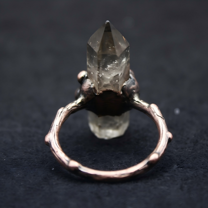 Handmade crystal ring No 1 close up