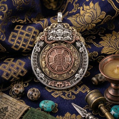 Vajra Heart Bagua pendant S925 silver main view