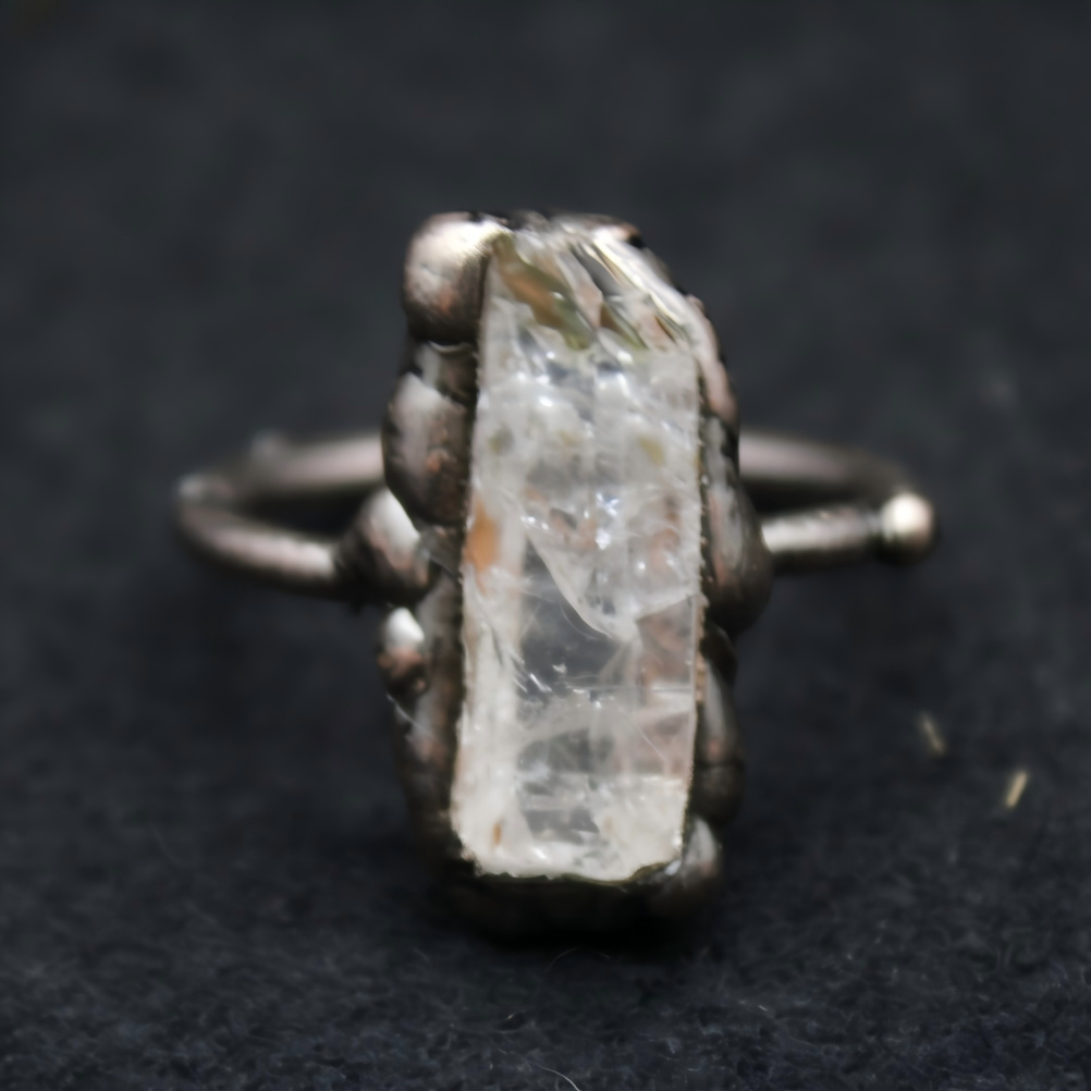 Himalayan crystal handmade ring No 2 main view
