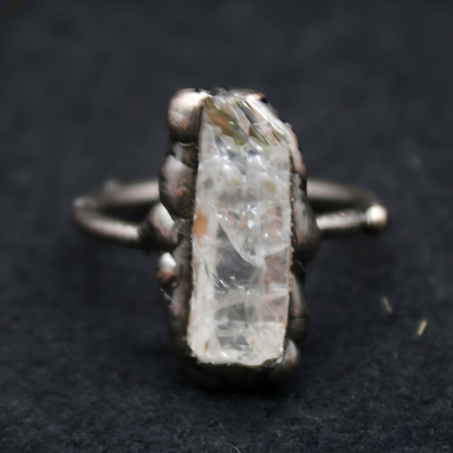 Himalayan crystal handmade ring No 2 main view