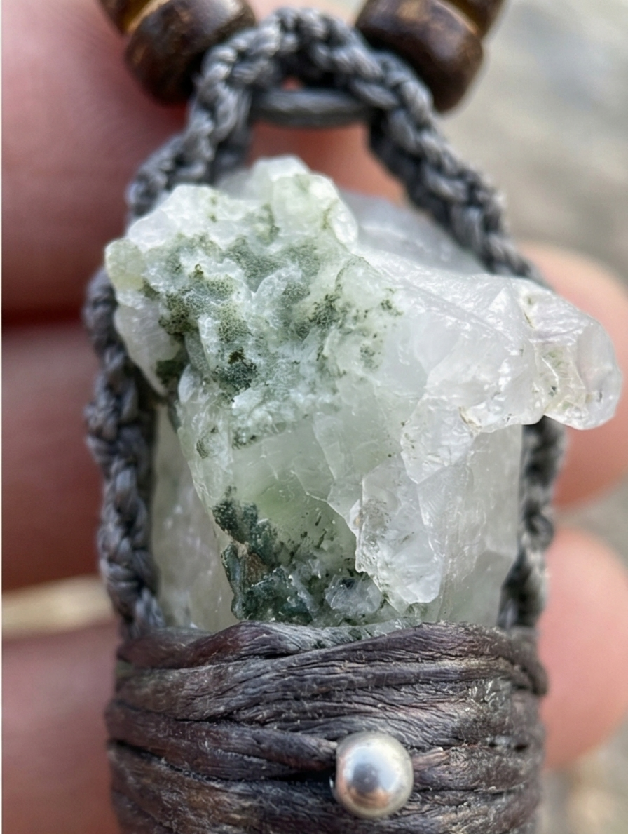 Green phantom quartz internal detail