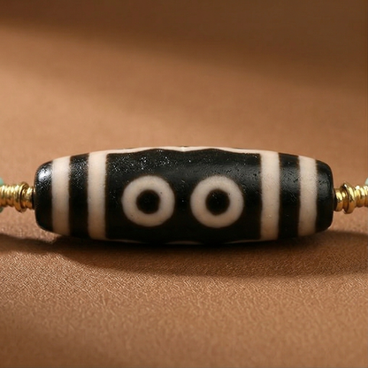 Five eye dzi bead necklace detail