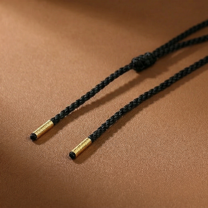 Potala Karma five eye dzi necklace display view