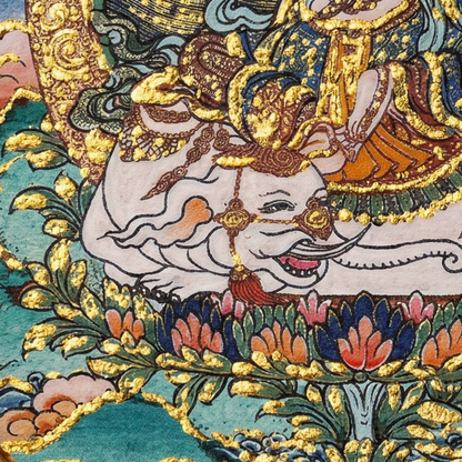 Samantabhadra hand painted pendant display view