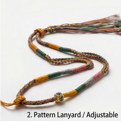 Potala Karma thangka pendant material detail