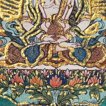 Mahavairocana hand painted pendant display view