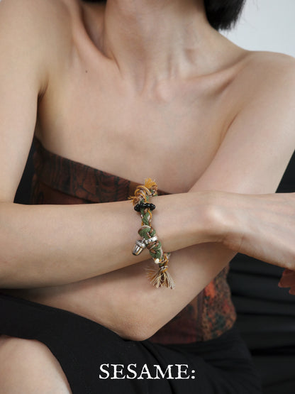Forest Ring Acorn Tibetan-Style Handwoven Bracelet product image 2