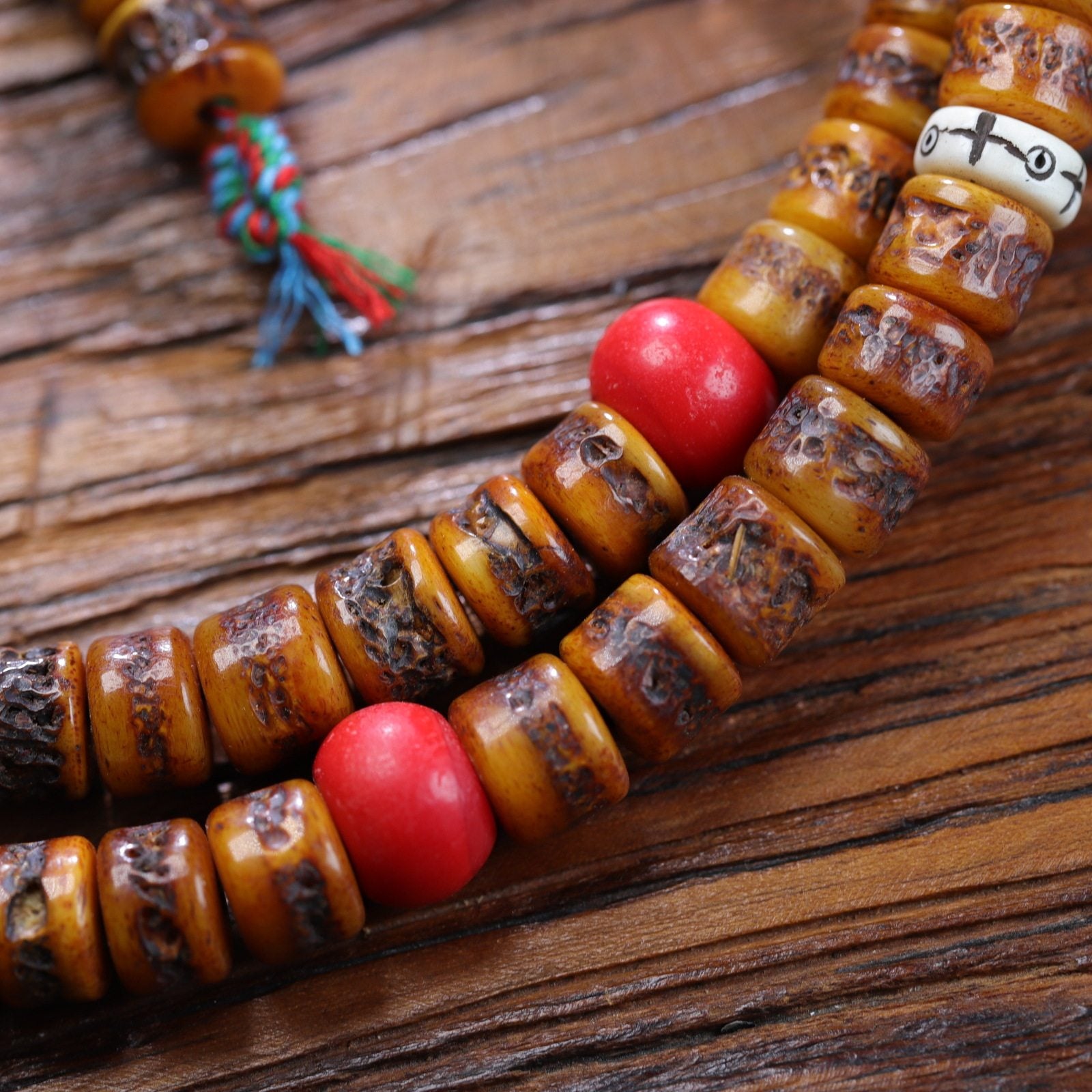 Potala Heritage yak bone mala full display