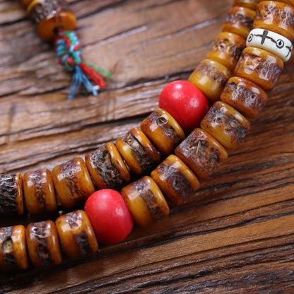 Potala Karma yak bone mala full display