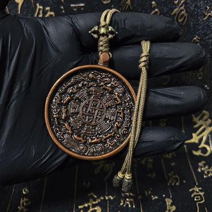 Purple copper Nine Palaces Bagua pendant main view
