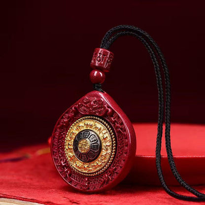 Nine Palaces cinnabar style pendant main view