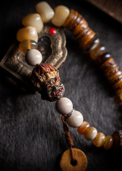 Bone bracelet texture detail