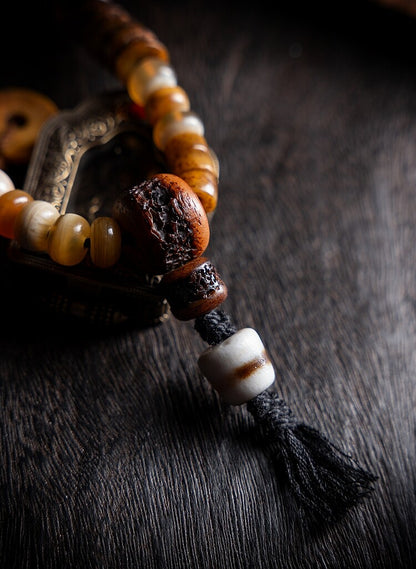Yak and camel bone bracelet full view