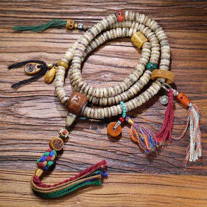 Collector grade yak bone mala alternate view