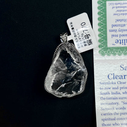 Azeztulite White Crystal Pendant Necklace with Certificate SKU image for No. 770 - 21.0g - Certificate